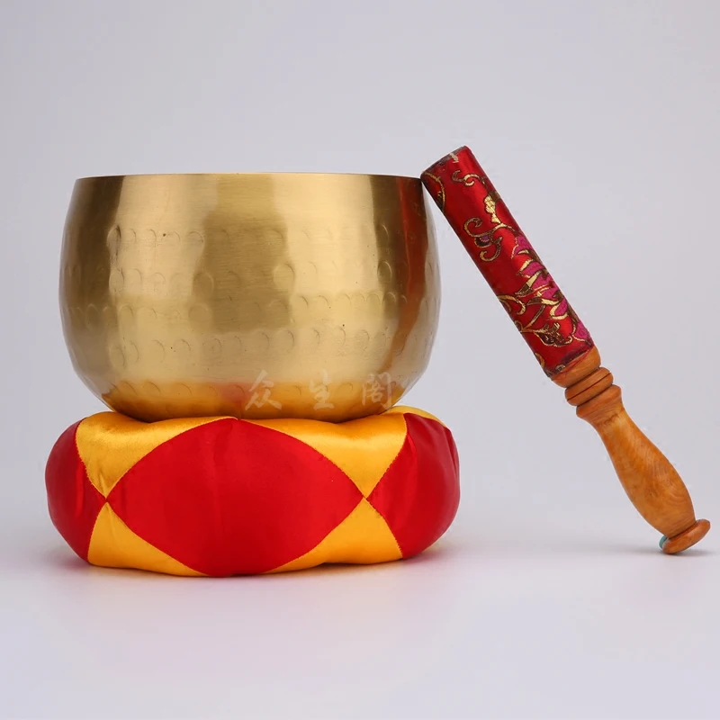 Wholesale Buddhist articles -Talisman efficacious Buddhist ritual implements Buddhism believer 7 inch Copper gold bowl statue