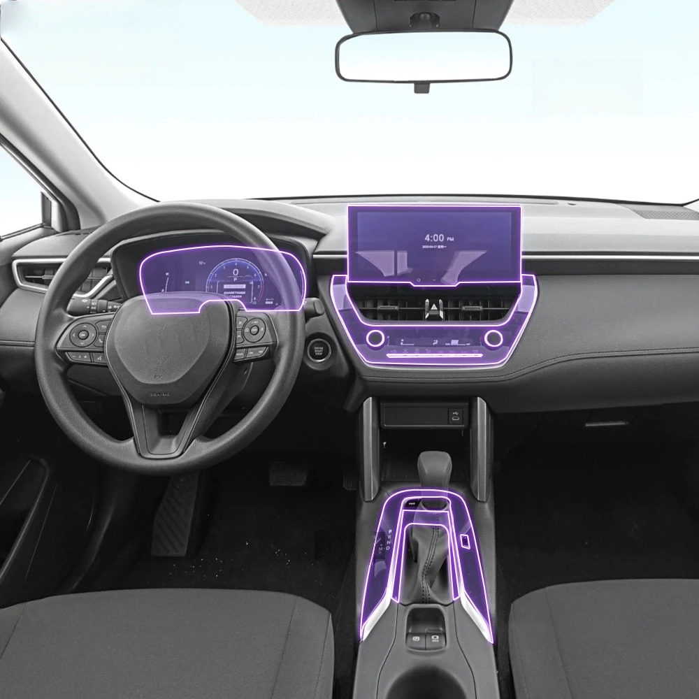 

For Toyota Corolla Cross 2022-2023 Car interior Center console transparent TPU Paint protective film Anti scratch sticker LCD