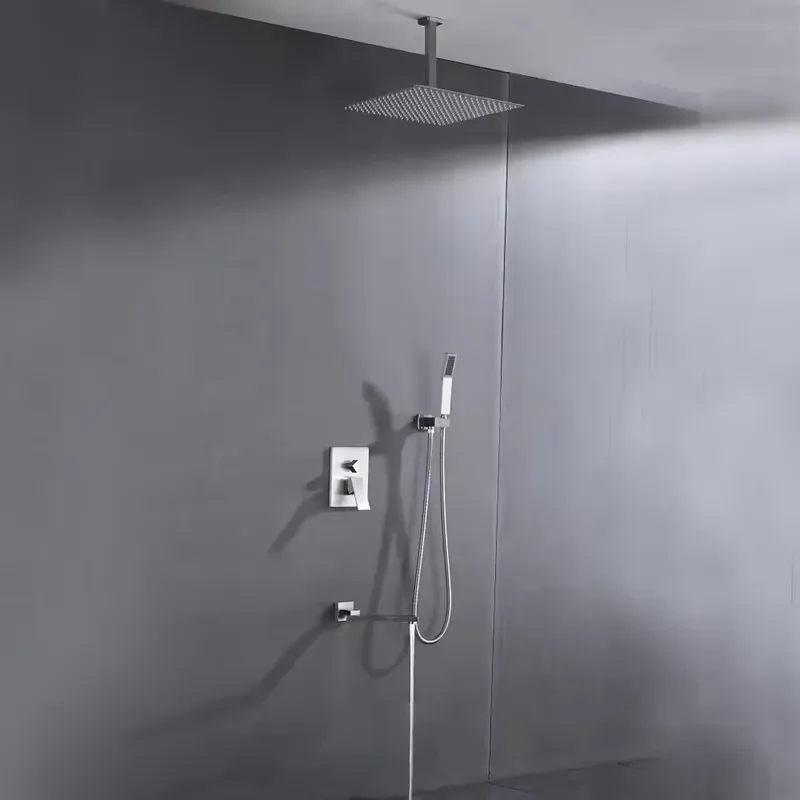 China Wholesale Three-Function Smart Matte Black Bath Shower Set Cold Hot Shower Combination for Bathroom Use