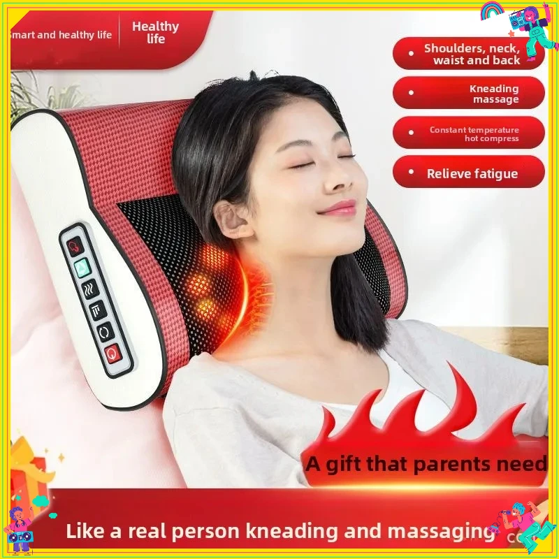 

Best Seller Shoulder and Neck Multi-function Massager Electric Hot Compress Back Massage Pillow Waist Airbag Manual Intelligent