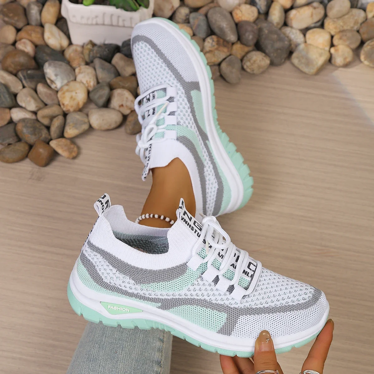 Damenschuhe Sommer 2026 Lässige Sneaker Neuer Stil Zweifarbige Einzelschuhe, Vielseitige, Lässige und Modische Arbeitsschuhe – Detail 11
