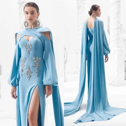 Customized Jiayigong s Beading Draped Party Sheath High Collar Bespoke Occasion Gown Long Dresses