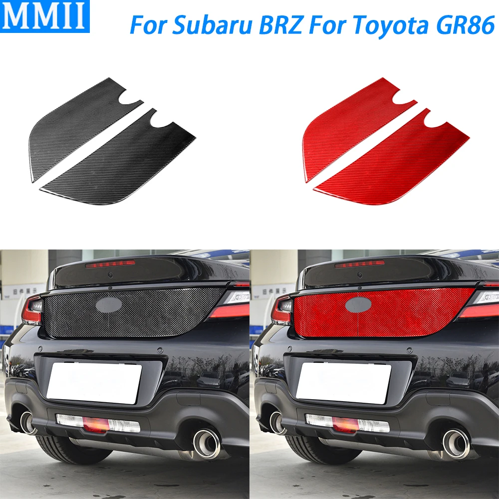 

For Subaru BRZ For Toyota GR86 2022 2023 Carbon Fiber Rear Trunk Tailgate Lid Panel Cover Car Decoration Accessories Sticker