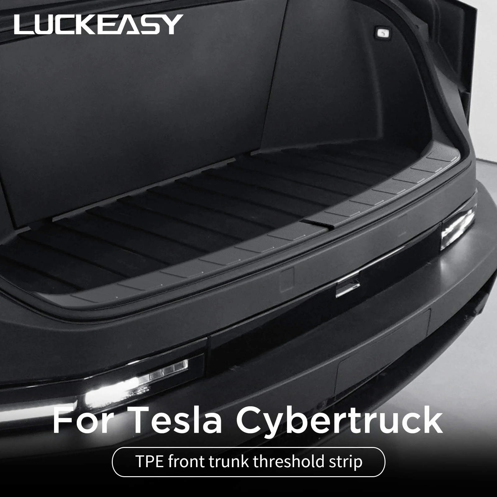 For Tesla Cybertruck Front Trunk Threshold Strip Bumper Protective Cover Pickup Trunk Inner Guard Strip 2024 Car Accessories