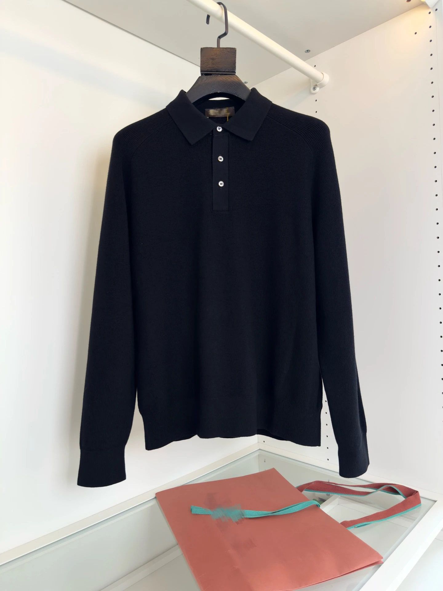 

LP Busin Casual Knitted Wool Sweater Men's Soft Comfortable Casual Versatile Button-Up Long Sve Netie Warm Pure Color