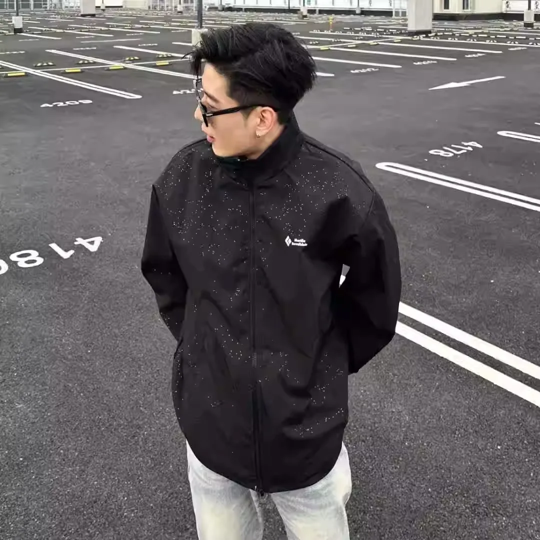 

Мужская свободная спортивная куртка на весну-осень 2024 года, новая модель, двусторонняя, для ранней осени, универсальная верхняя одежда, повседневное пальто