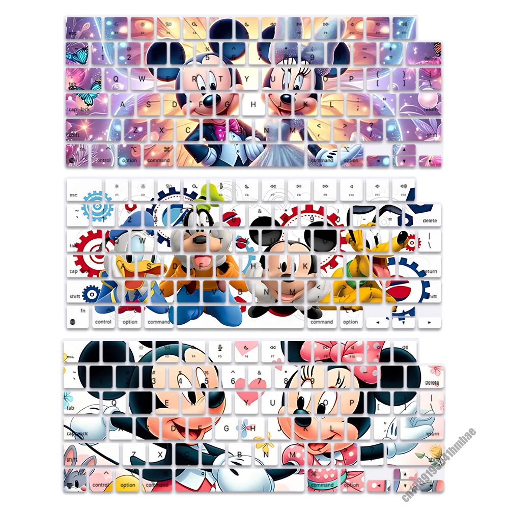 

Couple Mickey Minnie US Layout Soft Silicone Keyboard Cover for Macbook pro 14 M1 M2 M3 A2442 A2485 A2779 A2780 Air M2 M3 A2681