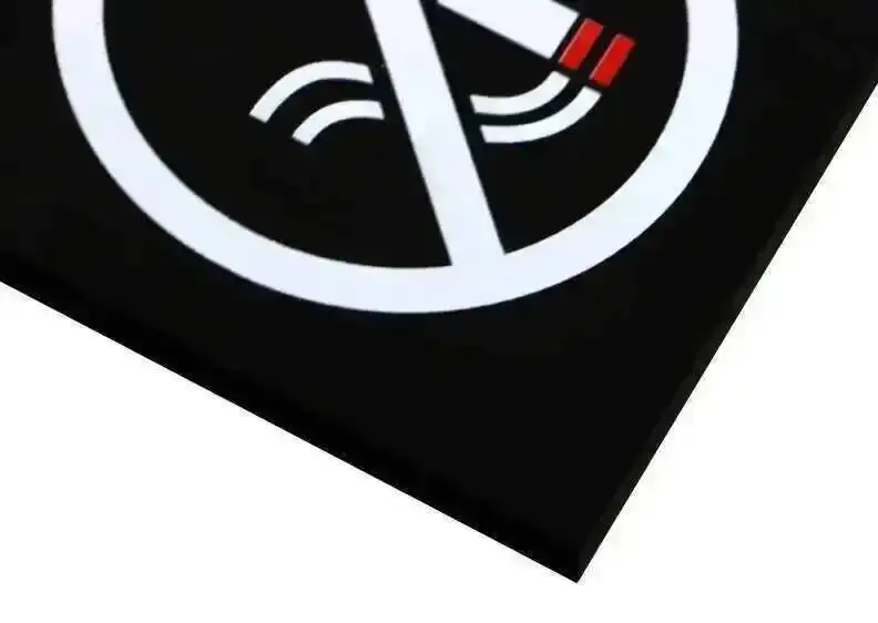 Rauchverbot Acryl-Schild, Parkverbot Wandsticker, Fotografieren Verboten Schild, Selbstklebend 3D Schwebend Wandmontiertes Acryl-Schild in Schwarz – Detail 3