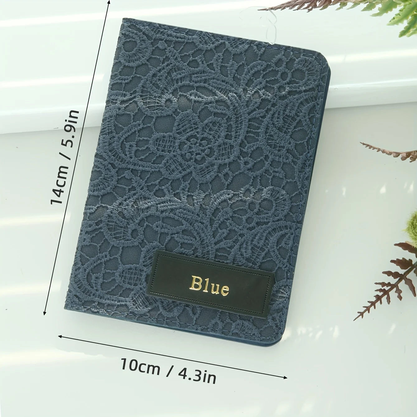 Custom Lace Passport Holder with Hot-Stamped Name - Elegant Travel Wallet & Document Organizer, Lightweight Faux Leather