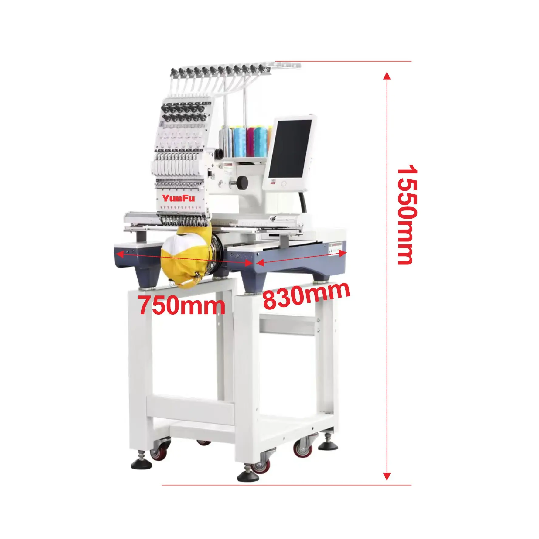 2024 New MT1201 Single Head 12 Needle Computerized High Speed Hat Embroidery Machine For Garment/Hat