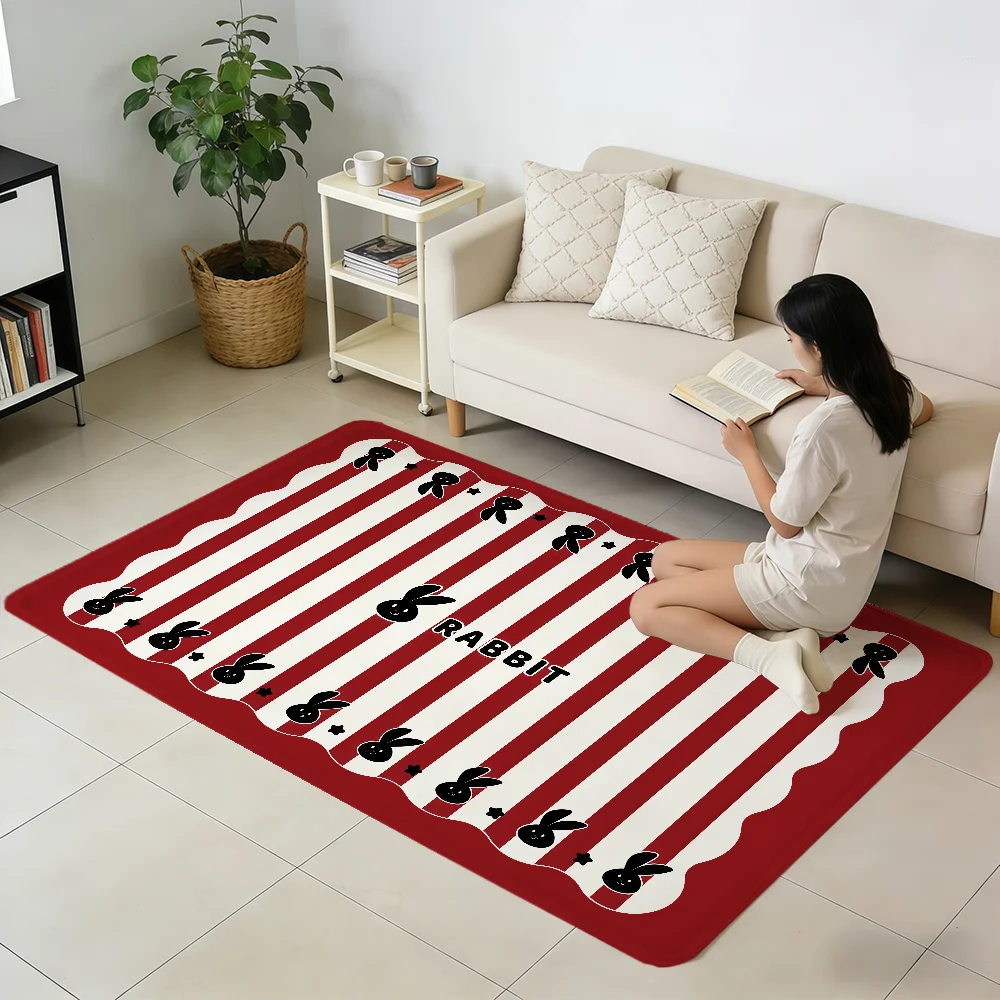 Retro style apple plaid cute panda hogar Bedside Rug Kitchen Bath Floor Mat Hallway Balcony Carpet Entrance Doormat Decor Home