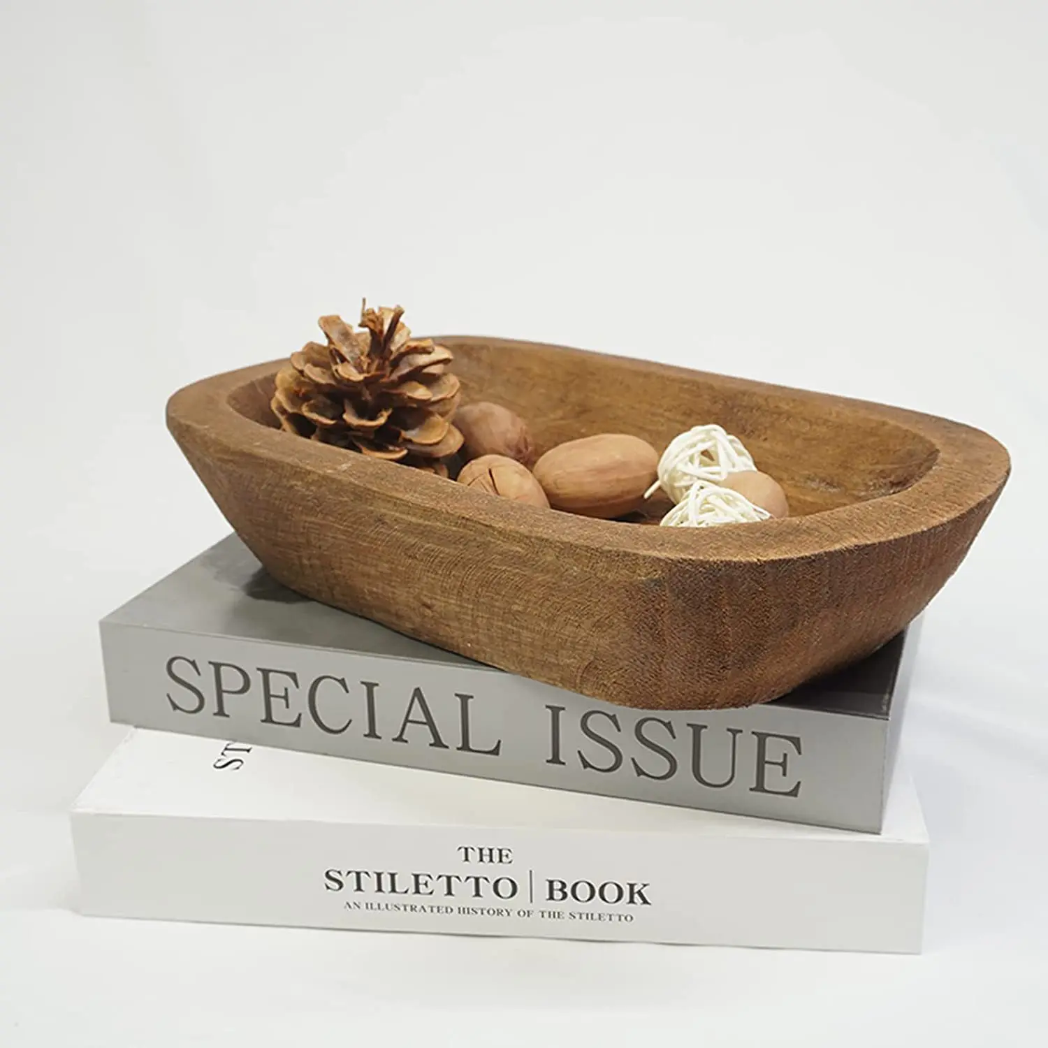 

1 Wooden Tray, Solid Wood, Hand Chiseled, Dough Bowl, Craft Storage Tray, Home Storage & Organization