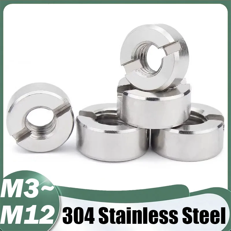 GB817 M3 M4 M5 M6 M8 M10 M12 SUS 304 Stainless Steel Slotted Round Nuts End Face with Groove Thumb Nut