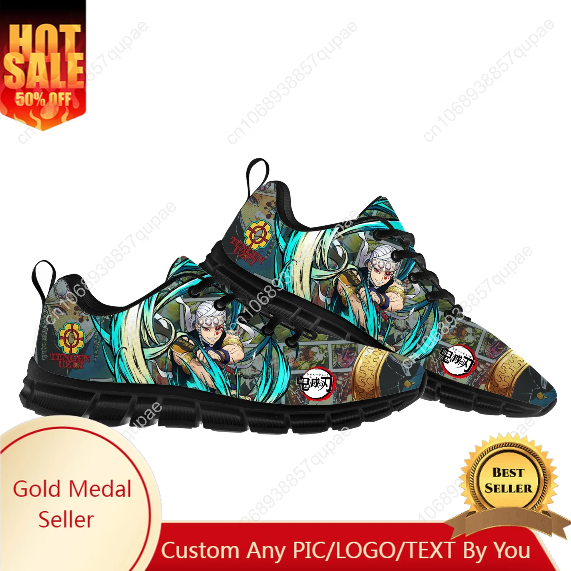 

Tengen Uzui Sports Shoes Mens Womens Teenager Sneakers Fashion Casual Made Anime Cartoon High Quality Couple Shoes