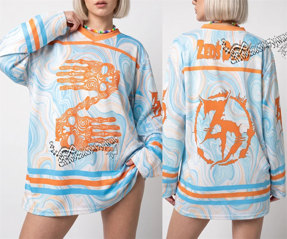 Basshead Y2k Hockey Jersey 2026 Zeds Dead Sweatshirt Breathable Quick Drying Top Fan Tee Autumn Men Women Long Sleeved T-Shirt