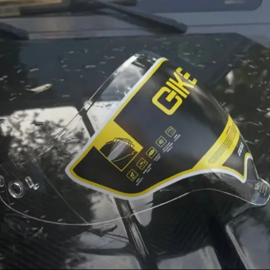 

QIKE FP02 Motorcycle Full Helmet Lens Large Field of View Wide Angle AuroraBlueRed Silver Plated Black Visor for Enhanced Vision