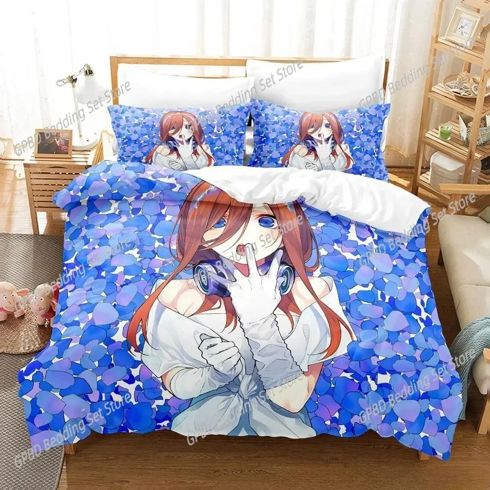

Anime Kawaii Girls The Quintessential Quintuplets 3D NEW Duvet Cover Pillowcase Bedding Set Adult Boy Girl Bedroom Single Double