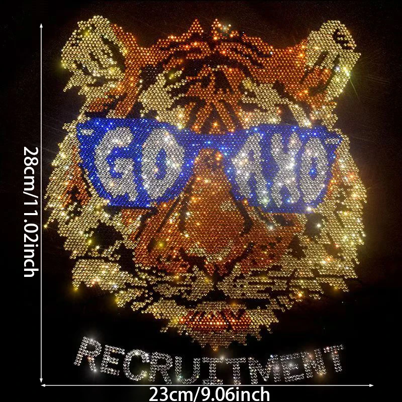 

Unique Tiger Head Stamping Pattern Clothes Sticker - DIY Fashion Accessory for Customizing Shirts, Dresses, and More - Perfect