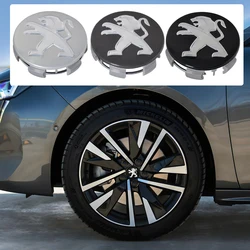 4pcs/set 60MM Car Wheel Center Hub Caps For Peugeot  206 3008 308 307 106 407 208 207 107 2008 508 408 5008 Auto Accessories