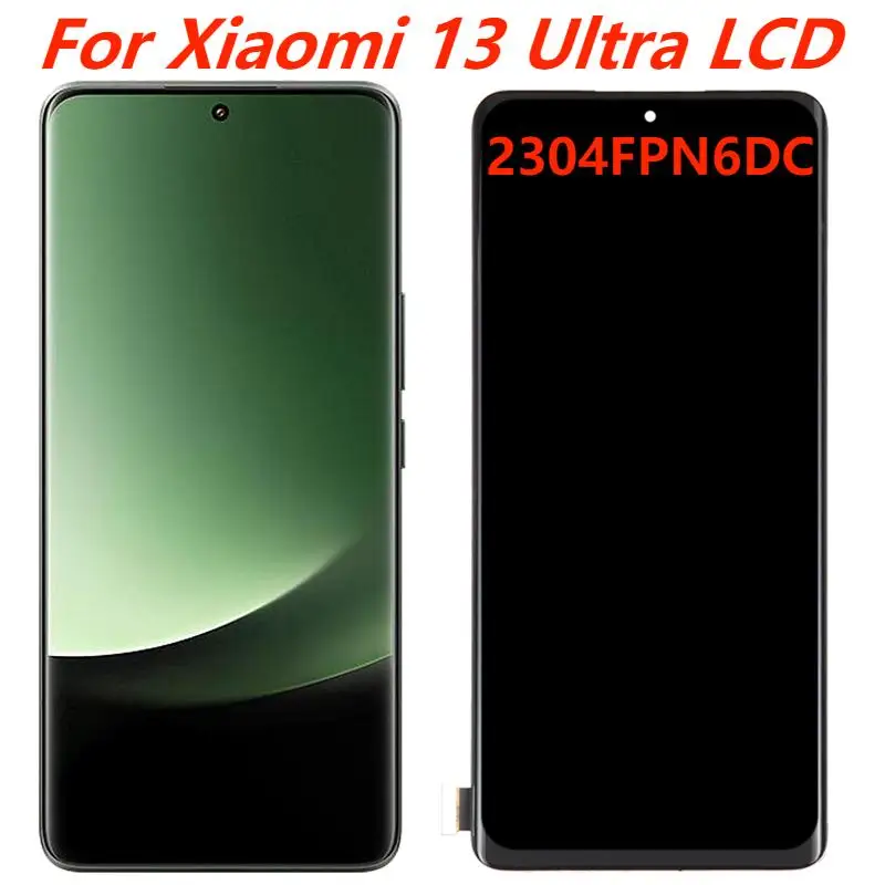 

For Xiaomi 13 Ultra LCD Display 2304FPN6DC AMOLED Original 6.73'' With Frame Touch Screen Digitizer Assembly Repair Relacement