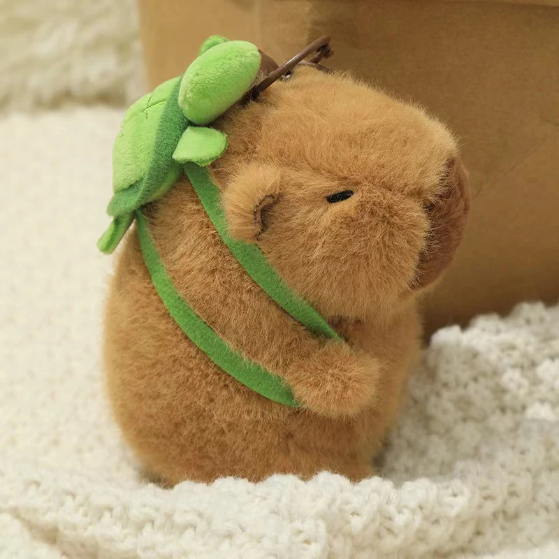 Cute Capybara Plush Toy Stuffed Animals Capibara with Turtle Backpack Kapibala Soft Doll Kids Toys Birthday Christmas Gift