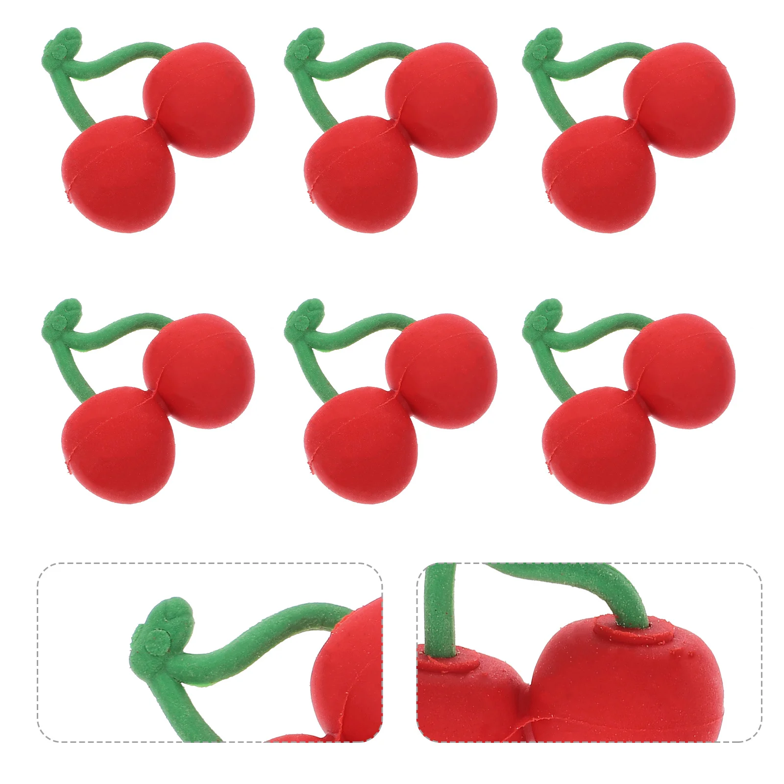 

30pcs Cherry Erasers Mini Fruit Pattern Pencil Rubber For Kids Classroom Reward Desk Pet Accessories Small Novelty Eraser Set