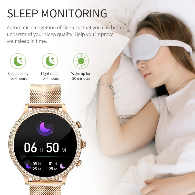 AI Voice Assistant Smart Watch Women Bracelet Sport Custom Dials Blutooth Calls Blood Pressure Lady Watch Waterproof Smartwatch