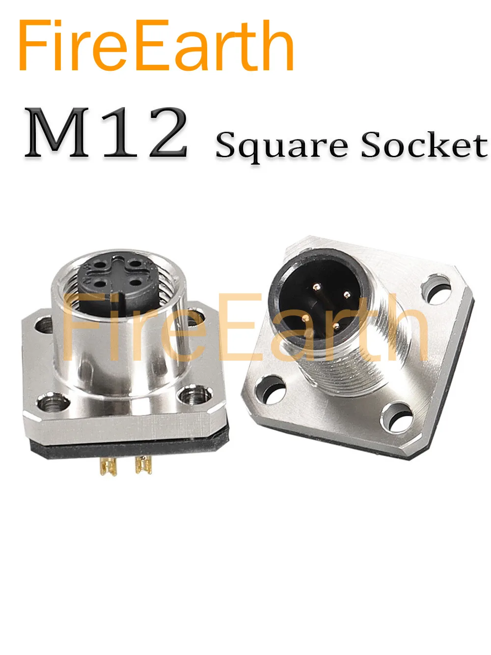 

M12 Aviation Socket Flange Seat 3 4 5 6 8 12 17 pin Waterproof Connector Socket