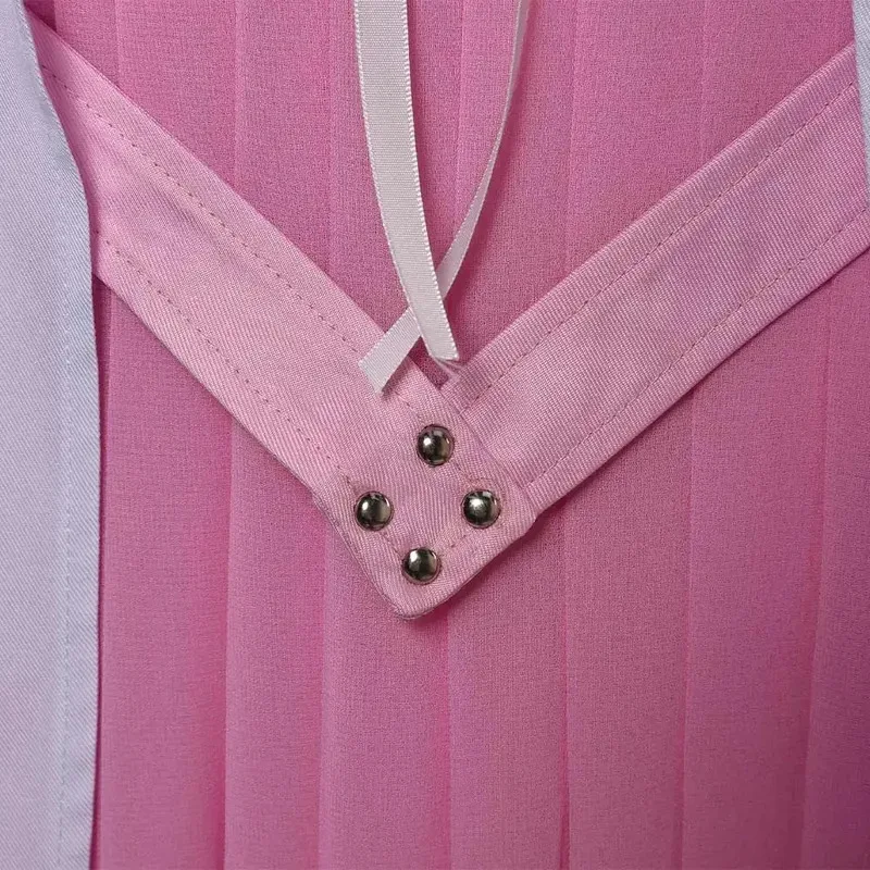 FF7 Rebirth Aerith Cosplay Fantasy Abiti rosa Anime Gioco VII Costume Travestimento Donne adulte Gioco di ruolo Fantasia Outfit cm;5