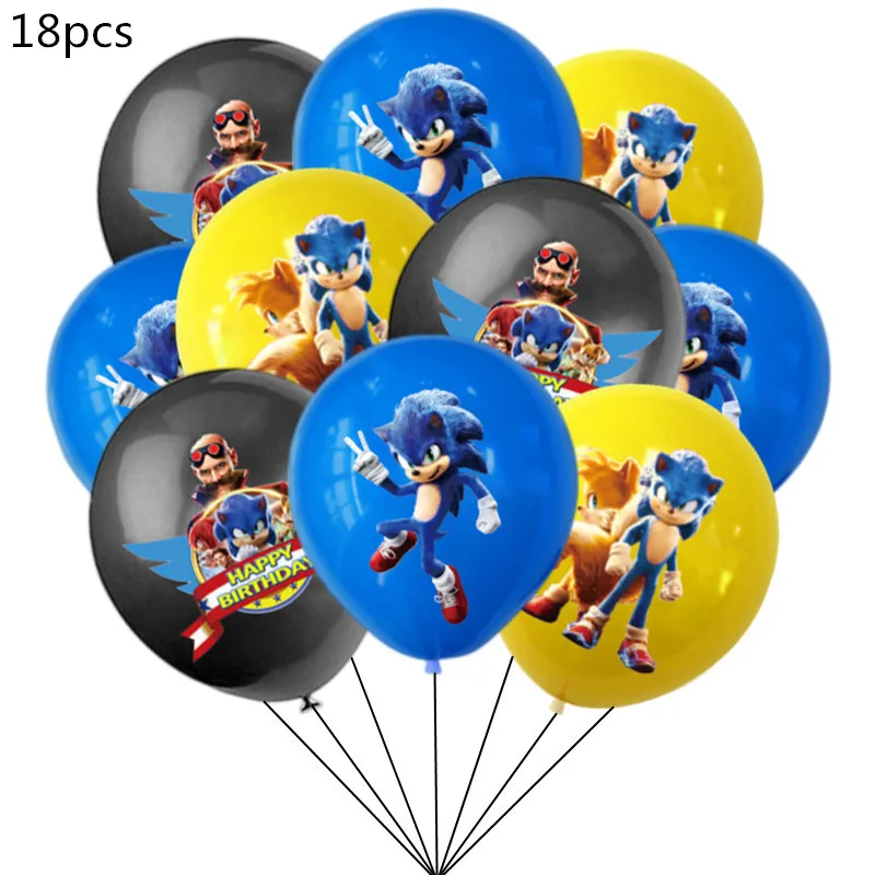 Globo de látex de 18 piezas para niños, suministros de fiesta de cumpleaños, regalo de juguete, decoración de fiesta DIY, Globos de helio inflables