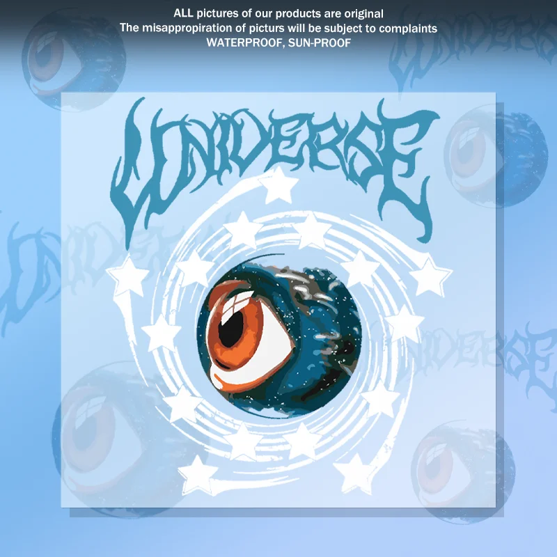 

Creative waterproof car body scratch cover sticker for electric bike and motorcycle, with eye-shaped design.