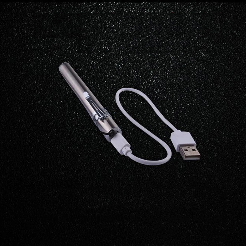 

Mini LED Flashlight High Brightness White Light USB Rechargeable Camping Pocket Size Aluminum Alloy Long Lifespan