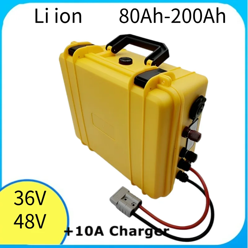 DS Batterie Lithium li ion Étanche, 36V, 100Ah, 200Ah, 48V, 150Ah, avec Bluetooth, pour Tricycle, Voiturette de Golf 5000W,