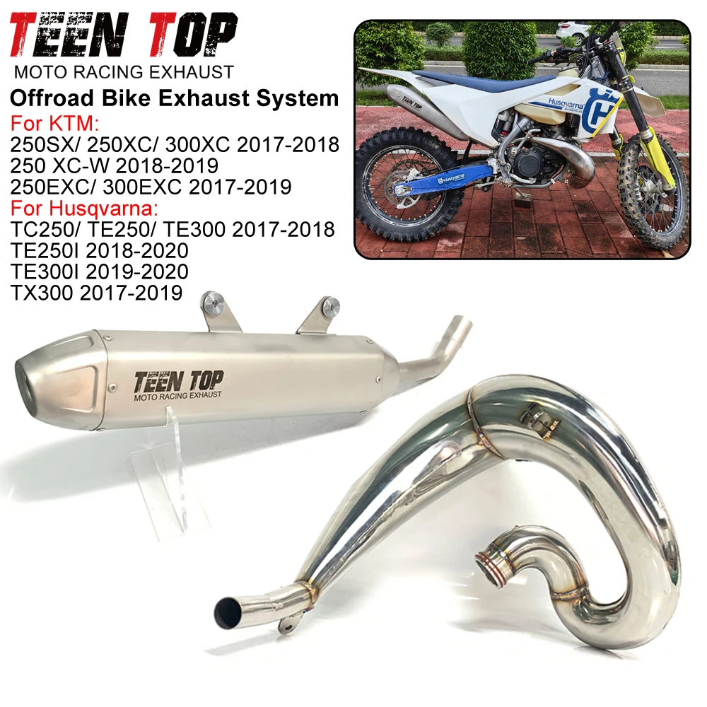 2-Stroke Exhaust Systems For KTM 250EXC 300EXC 250XC-W Exhaust Header Dirt-bike Connection Pipe 300 EXC 2017-2019 Motor Escape