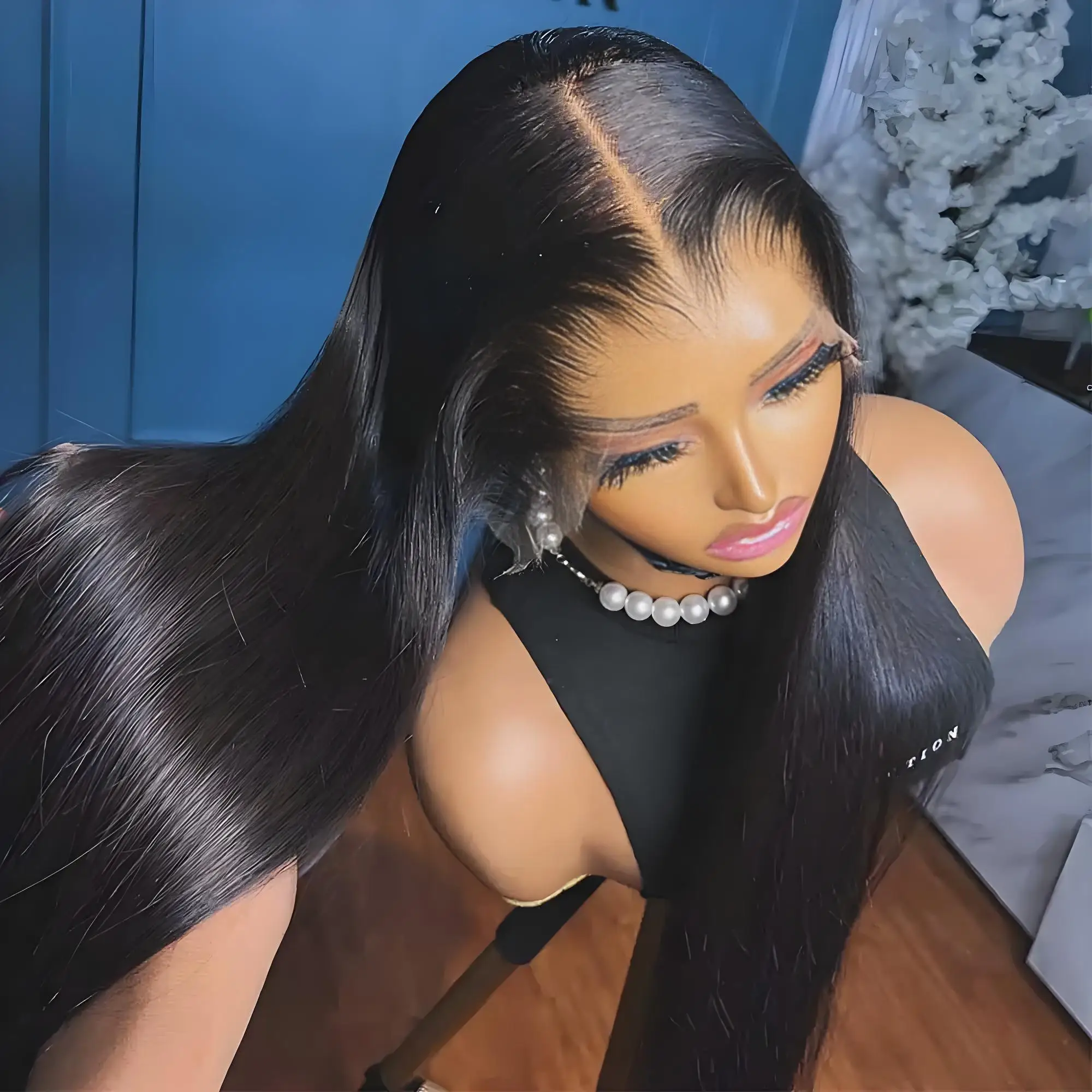 

40-дюймовые прямые парики с кружевной передней частью, плотность 250, безклеевые парики из натуральных волос, парики с полным кружевным покрытием 360, прямые парики с кружевной передней частью 13x6 HD