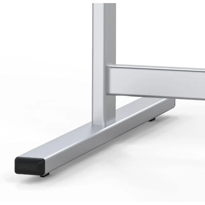 Quadro branco com suporte magnético dupla face, 48 x 24 polegadas, suporte com estrutura de alumínio