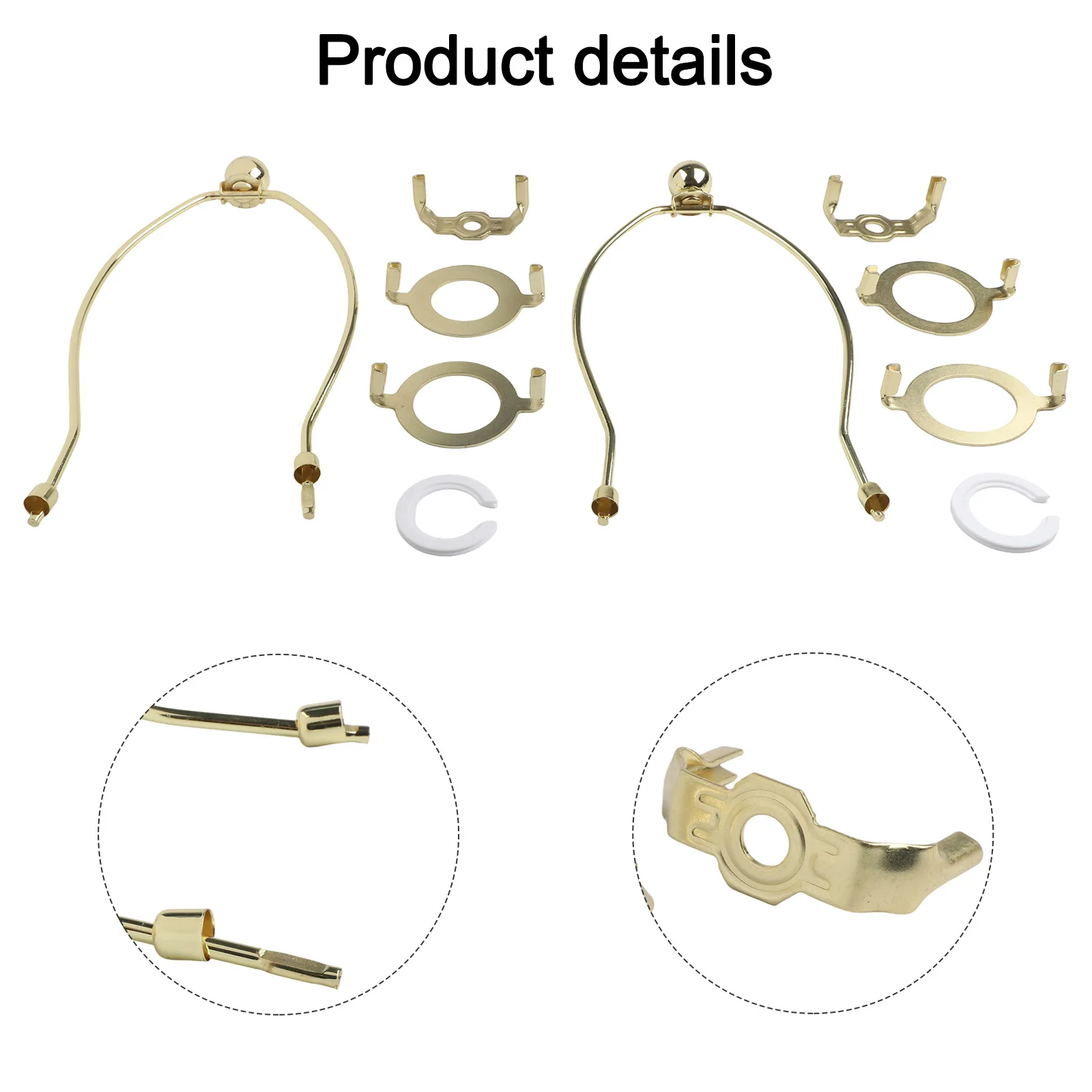 

Съемный кронштейн абажура, арфа лампы 10 дюймов с верхней пластиной и несколькими основаниями седла для настольного и торшера, совместимость с розеткой