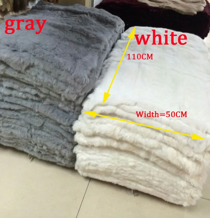 

Dyed Plate Genuine Rabbit Fur Materials Spliced Size 50cm*110cm