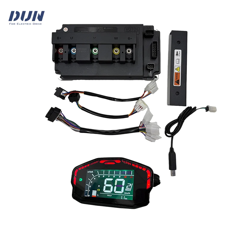 LANDE Votol EM70 70A Peak 230A 1KW 2KW BLDC Sine Wave Controller with DKD LCD Speedometer Display Kits