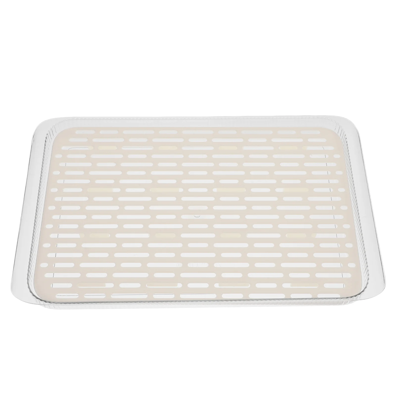 

Drying Tray With Grid Thickened Non-Slip Fruit Stand For Kitchen Counter Multi-Functional Dish Draining Rack Vegetable