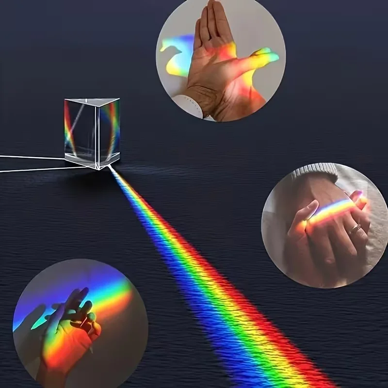 1 Stück hochwertiges Glasprisma – Dispersions- und Spektrumwerkzeug für Physik, Fotografie, Wissenschaft, ideales Geschenk für Studenten