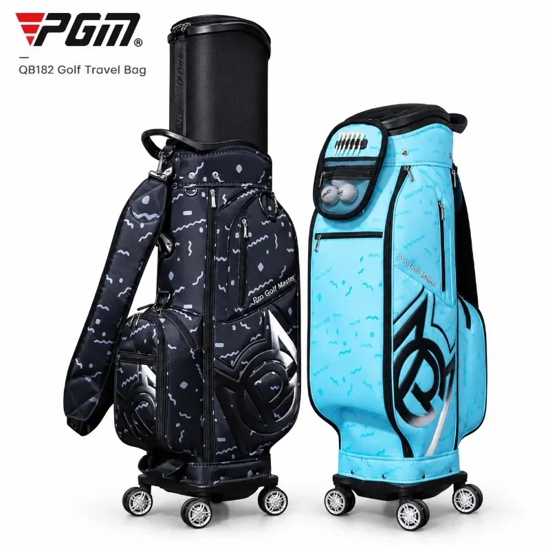 PGM Hard Shell Golf Bag with Wheels Retractable Travel Cover Waterproof Unisex Golf Travel Bag QB182