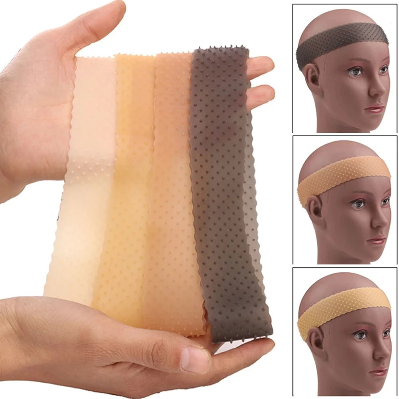 1PC Silicone Seamless Non Slip Wig Hair Band with Stretchy Silicone Wig Cap for Wig and Sport Yoga