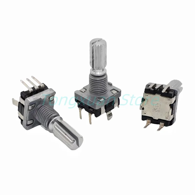 2pcs EC11 360 Degree Rotation With Push Button Switch Volume Temperature Frequency Modulation Welding Machine Adjustment 20mm