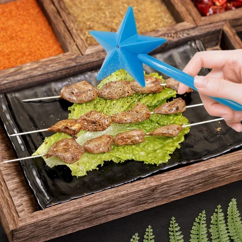 

Creative Plastics Salt Shakers Refillable Star Seasoning Shaker Household Long Hand Salt Pepper Magic Wands BBQ Supplies