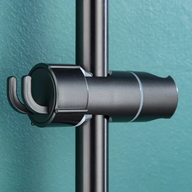 1Pc ABS Adjustable Shower Head Holder For Slide Bar Showerhead Rail Slide Bracket Rotation Hook Bathroom Accessories