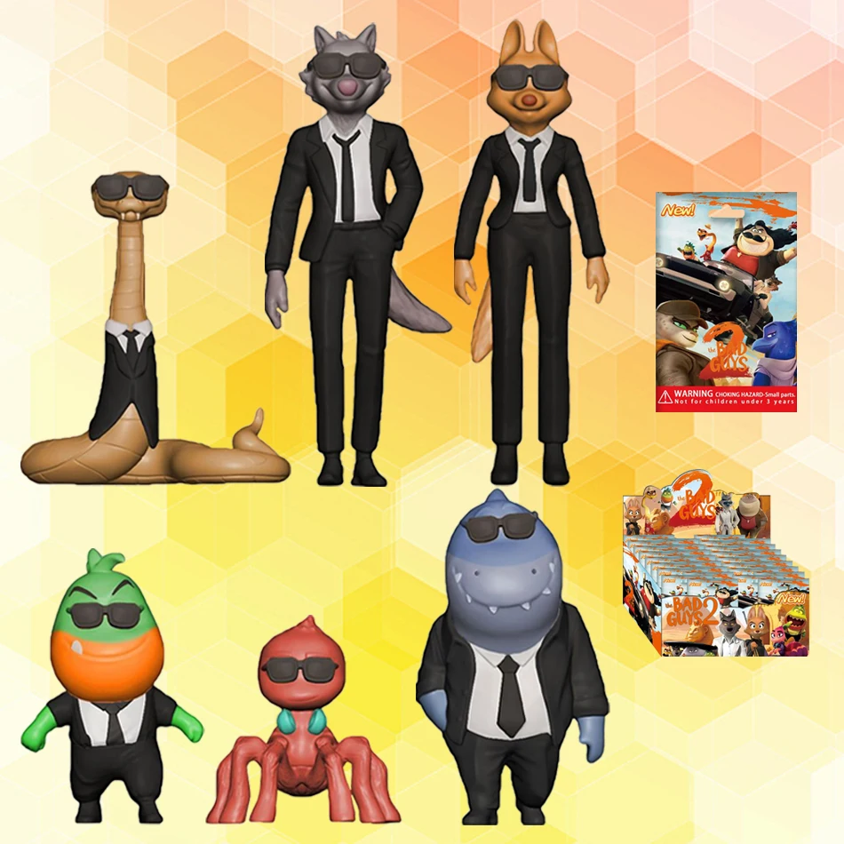 24 قطعة حقيبة الأشرار التحالف اليدوية الكبيرة سيئة الذئب الجشع الأفعى الساخن بيع الكرتون أنيمي الطرفية دمية هدية