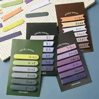 1 Piece Cute Morandi Gradient Sticky Notes Adhesive Office School Supplies Stationery Memo Pad Index Notepad Sketchbook Planner 2