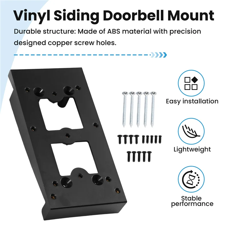 Vinyl Siding Doorbell Mount For Ring Video Doorbell 2, 3Plus, 4, Battery Pro/Plus & 1St Gen - 1 Pack