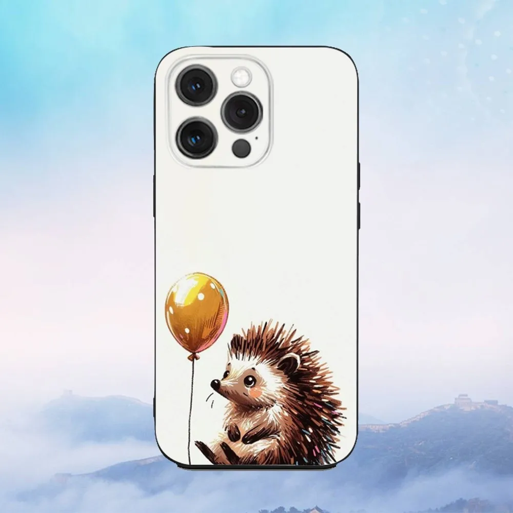 iPhone 16e,16,15,14,13,12,11,Pro,X,XS,Max,XR,Plus,Mini 소프트 블랙 커버용 F-Fog 전화 케이스의 영화 고슴도치